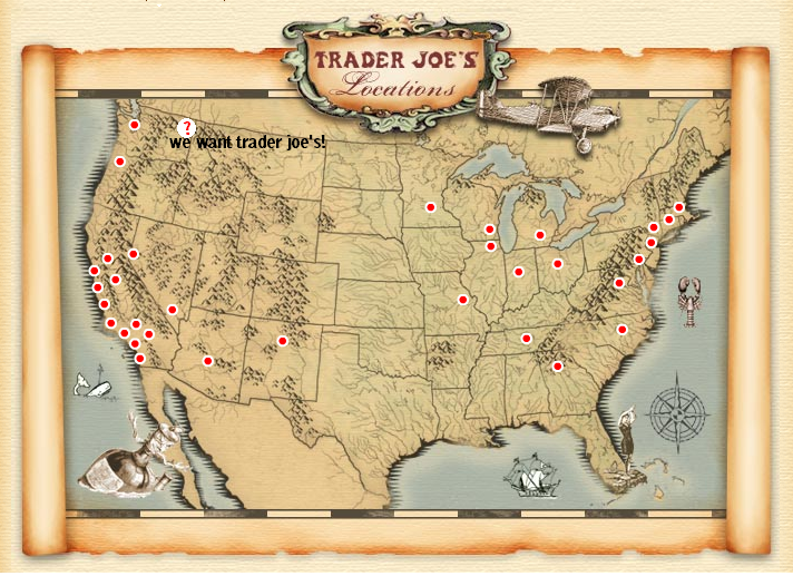 Map of Trader Joe's Locations