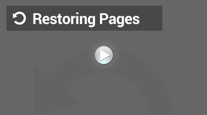 Restoring Pages in WordPress