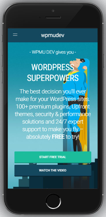 WPMUDEV Mobile Responsive Layout