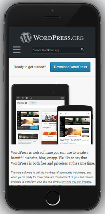 WordPress Mobile Responsive Layout